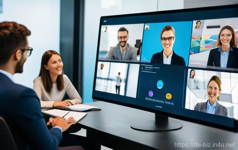 경영학 온라인 학습 - **Prompt:** A focused, determined German woman in her late 30s is deeply immersed in her online Busi...