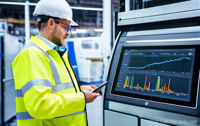 AI와 경영 - **Prompt:** A sleek, modern German office environment, bustling with a diverse group of professional...