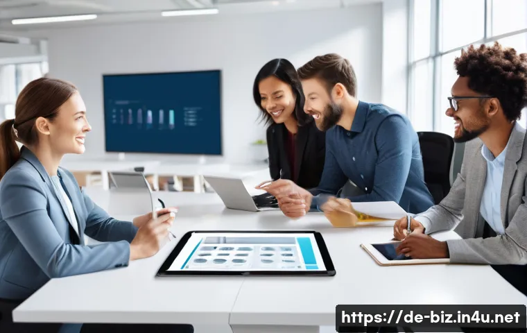 인사 조직 구조 - **Prompt: Agile Team in a Dynamic Workspace**
    A diverse team of professionals (representing vari...